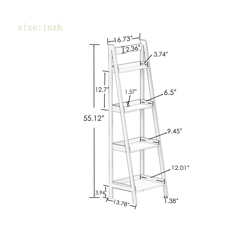 Hokku Designs Alexsandria Ladder Bookcase Wayfair Canada